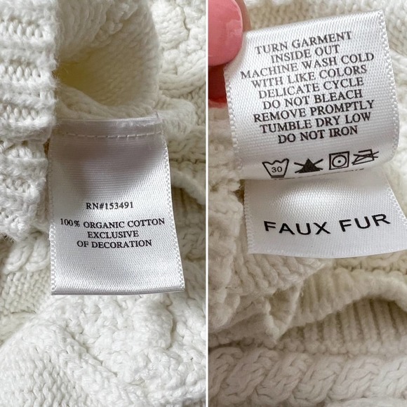 Hope & Henry Organic Cotton Cable Knit One-Piece - Picture 6 of 7